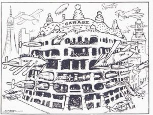 Dibujo Pedrera Garaje Zepelin