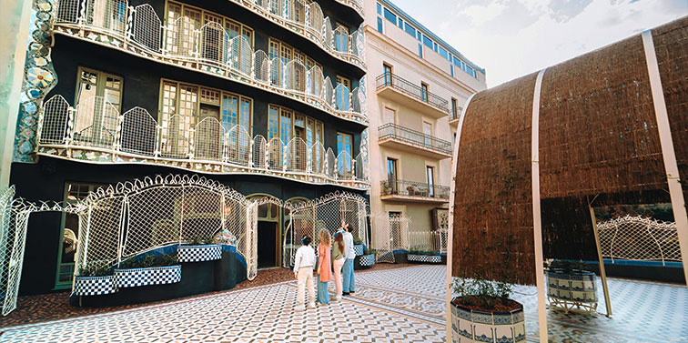 Rear Façade and Courtyard